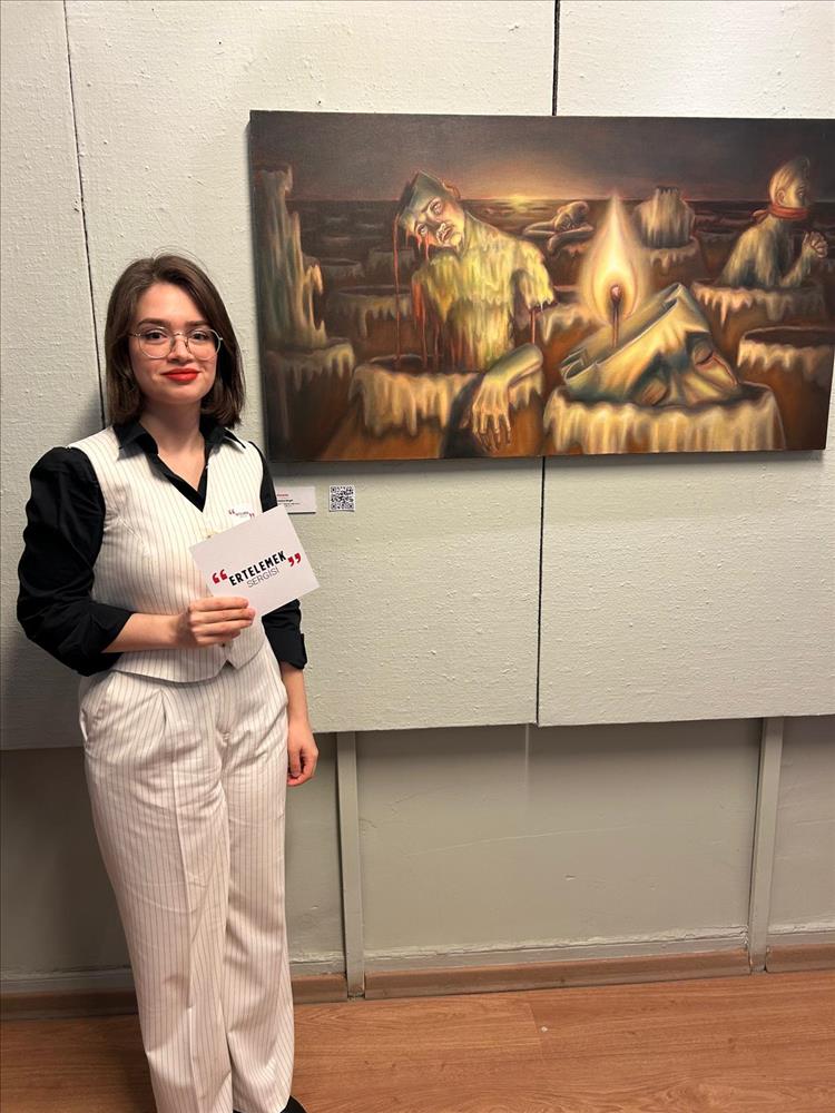 Resim Bölümü Öğrencimiz Açelya Bingöl “Ertelemek” Karma Sergisinde Yer Aldı